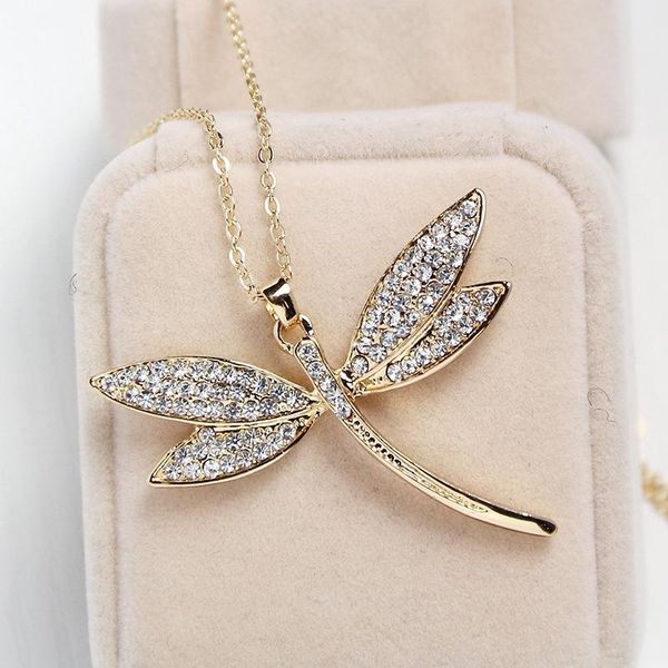 pendant necklaces elegant gold dragonfly cz chain necklace for women charming lady wedding party jewelry fashion year gift accessories, Silver
pendant necklaces elegant gold dragonfly cz chain necklace for women charming lady wedding party jewelry fashion year gift accessories, Silver