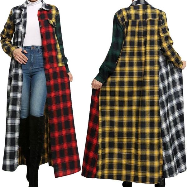 women's wool & blends 17f8327 spring autumn women casual fashion loose patchwork plaid print woolen shirt ladies jacket, Black
women's wool & blends 17f8327 spring autumn women casual fashion loose patchwork plaid print woolen shirt ladies jacket, Black