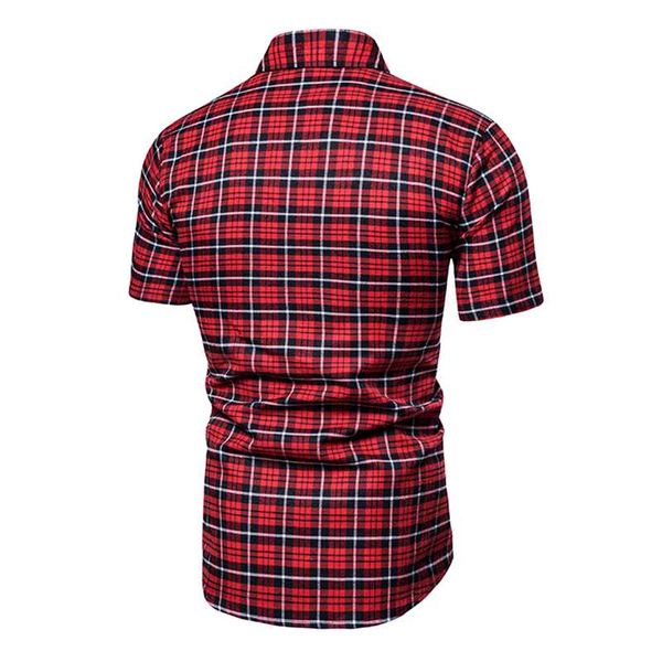 men's casual shirts 2021 summer men business plaid shirt blouses fashion short sleeved slim fit chemise homme printed mens check, White;black
men's casual shirts 2021 summer men business plaid shirt blouses fashion short sleeved slim fit chemise homme printed mens check, White;black