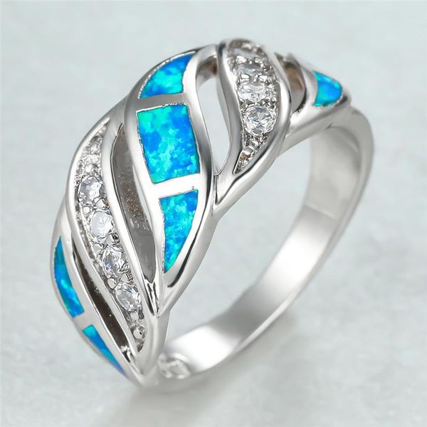 wedding rings simple male female blue opal stone ring charm silver color crystal engagement cute bridal geometry for women, Slivery;golden
wedding rings simple male female blue opal stone ring charm silver color crystal engagement cute bridal geometry for women, Slivery;golden