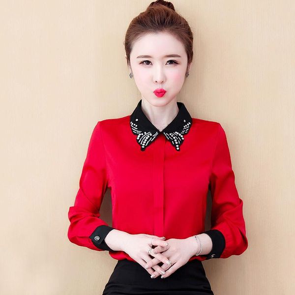 women's blouses & shirts spring and autumn 2021 fashion long-sleeved temperament western style ladies chiffon shirt all-match casual, White
women's blouses & shirts spring and autumn 2021 fashion long-sleeved temperament western style ladies chiffon shirt all-match casual, White