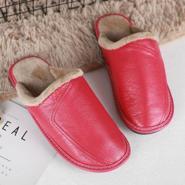 slippers light luxury 100% real cow leather women's winter fur slides sewing flat shoes warm japanese style home couple footwear, Black
slippers light luxury 100% real cow leather women's winter fur slides sewing flat shoes warm japanese style home couple footwear, Black
