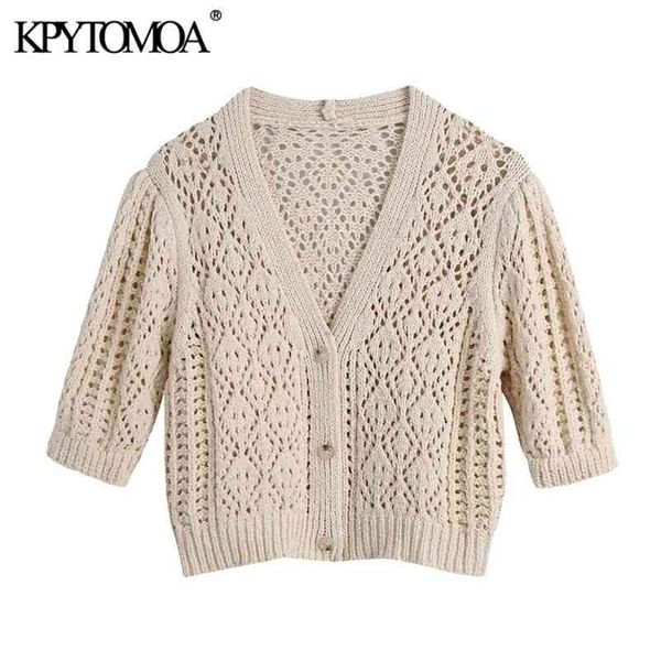 women fashion hollow out cropped knitted cardigan sweater vintage v neck short sleeve female outerwear chic 210421, White;black
women fashion hollow out cropped knitted cardigan sweater vintage v neck short sleeve female outerwear chic 210421, White;black