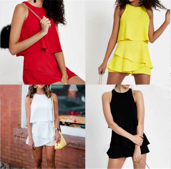 women's jumpsuits & rompers ol solid chiffon palysuits summer falbala sleeveless loose overalls casual o neck for a4aq, Black;white
women's jumpsuits & rompers ol solid chiffon palysuits summer falbala sleeveless loose overalls casual o neck for a4aq, Black;white