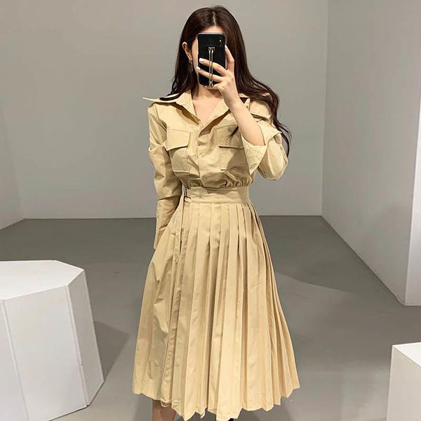 casual dresses korean chic lapel single breasted bandage waist pocket medium length tooling splicing pleated dress women 2021 x862, Black;gray
casual dresses korean chic lapel single breasted bandage waist pocket medium length tooling splicing pleated dress women 2021 x862, Black;gray