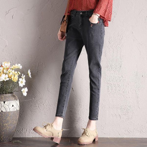 spring autumn women casual all-match boyfriend denim pants washed trousers harem for students female women's jeans, Blue
spring autumn women casual all-match boyfriend denim pants washed trousers harem for students female women's jeans, Blue