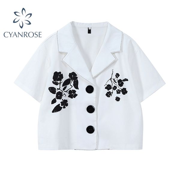 summer floral embroidery single breasted blouses elegant fashion polo collar shirts female harajuku short sleeve crop 210430, White
summer floral embroidery single breasted blouses elegant fashion polo collar shirts female harajuku short sleeve crop 210430, White