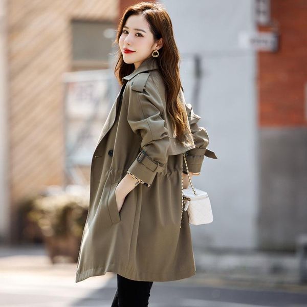 women's trench coats women mid-length coat spring autumn casual elegant loose overcoat fashion long sleeve plus size windbreaker 779, Tan;black
women's trench coats women mid-length coat spring autumn casual elegant loose overcoat fashion long sleeve plus size windbreaker 779, Tan;black