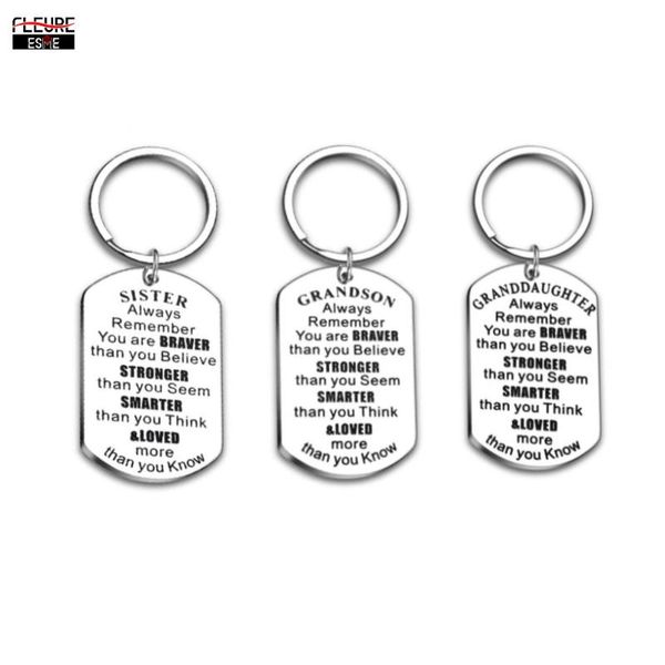 keychains trendy stainless steel keychain engraved to my son daughter sister keyring key chains charm love pendant jewelry gift, Silver
keychains trendy stainless steel keychain engraved to my son daughter sister keyring key chains charm love pendant jewelry gift, Silver