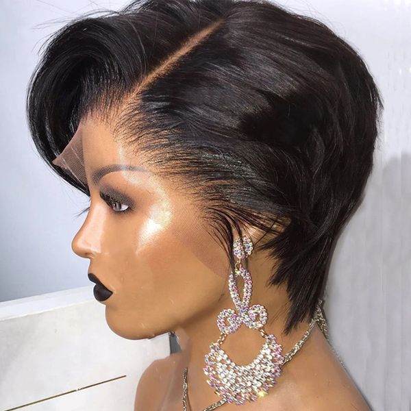 lx brand pixie cut wig straight human hair wigs short bob wig lace front wigs for women part wig human hair pre pluckedfactory dir, Black
lx brand pixie cut wig straight human hair wigs short bob wig lace front wigs for women part wig human hair pre pluckedfactory dir, Black