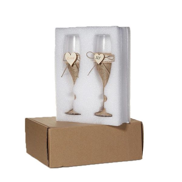 2pcs set wedding glass personalized glasses champagne toasting flutes burlap lace rustic wine
2pcs set wedding glass personalized glasses champagne toasting flutes burlap lace rustic wine