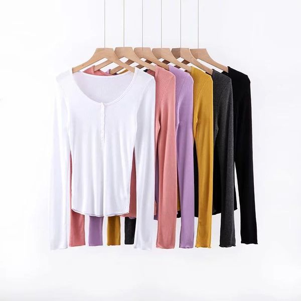 women's t-shirt autumn brought the double-breasted coat without hedge long-sleeved round collar ladies' t cultivate one's mor, White
women's t-shirt autumn brought the double-breasted coat without hedge long-sleeved round collar ladies' t cultivate one's mor, White