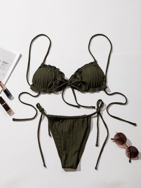 women's swimwear summer bikini 2021 brazilian bikinis set young girl solid beach wear swimsuit female ribbed bathing suit, White;black
women's swimwear summer bikini 2021 brazilian bikinis set young girl solid beach wear swimsuit female ribbed bathing suit, White;black