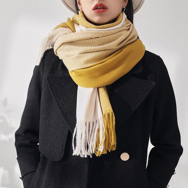 hats, scarves & gloves sets 2021 winter imitation cashmere scarf pure color fringed women long warm shawl, Blue;gray
hats, scarves & gloves sets 2021 winter imitation cashmere scarf pure color fringed women long warm shawl, Blue;gray