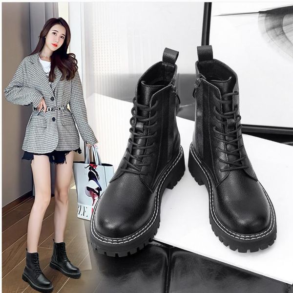 dress shoes boots women's winter fashion single british style thick bottom plush short children, Black
dress shoes boots women's winter fashion single british style thick bottom plush short children, Black