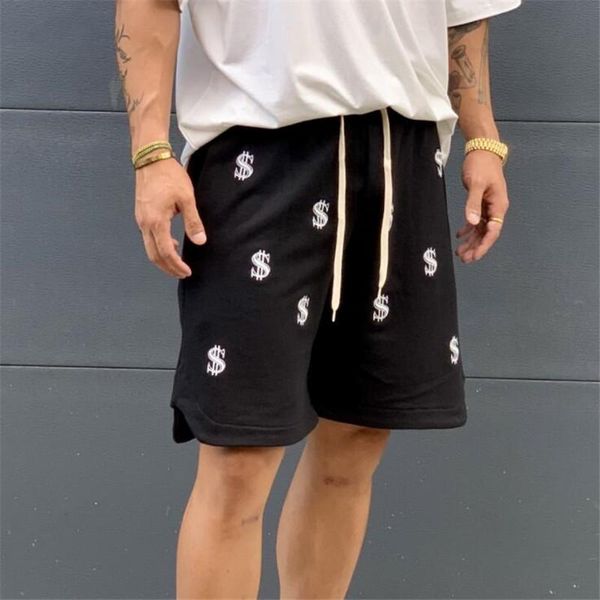 men's shorts high street summer tide brand embroidered hip-hop beggar cotton loose five-point pants sports casual jogging, White;black
men's shorts high street summer tide brand embroidered hip-hop beggar cotton loose five-point pants sports casual jogging, White;black