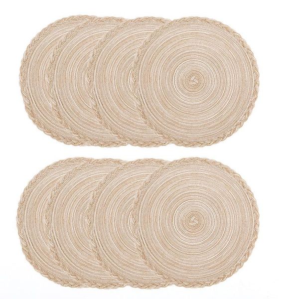 mats & pads 8pcs 38cm round weave placemat pad table mat heat resistant bowls coffee cups tableware for kitchen party
mats & pads 8pcs 38cm round weave placemat pad table mat heat resistant bowls coffee cups tableware for kitchen party