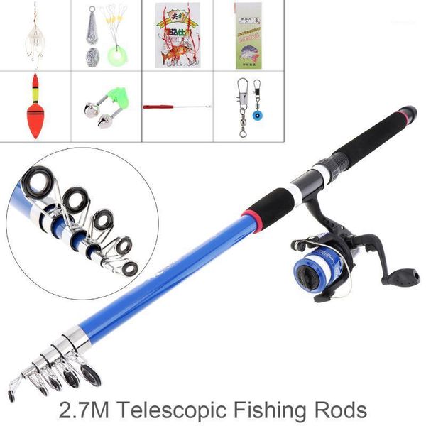 2.7 fishing rod reel line combo full kits spinning pole set with carp lures float hooks beads lead bell etc boat rods1 
2.7 fishing rod reel line combo full kits spinning pole set with carp lures float hooks beads lead bell etc boat rods1