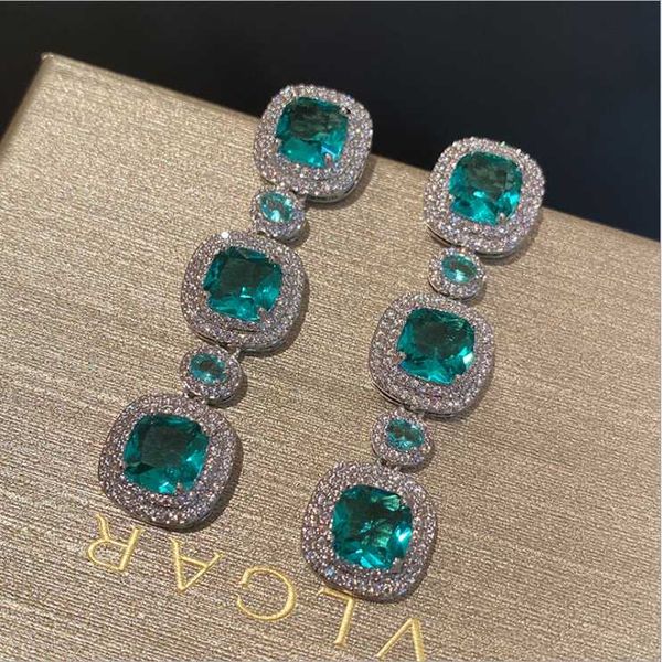 dangle & chandelier women french retro square green zircon earrings crystal, Silver
dangle & chandelier women french retro square green zircon earrings crystal, Silver