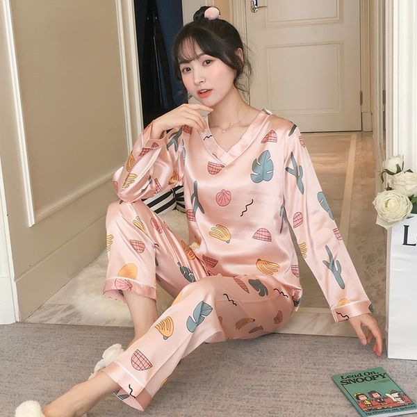 women sleepwear 20121 spring womens pajamas sets flower print fashion female full faux silk two pieces shirts long pants set, Black;red
women sleepwear 20121 spring womens pajamas sets flower print fashion female full faux silk two pieces shirts long pants set, Black;red