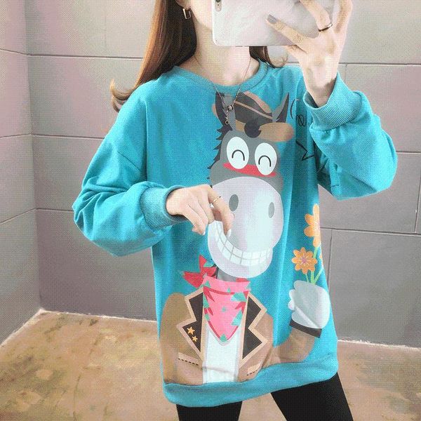 women's hoodies & sweatshirts korean casual spring autumn thin style loose women sweatshirt send flowers mr. donkey print harajuku pull, Black
women's hoodies & sweatshirts korean casual spring autumn thin style loose women sweatshirt send flowers mr. donkey print harajuku pull, Black