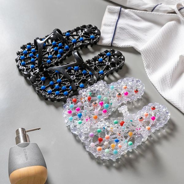 women summer hollow out slippers bathroom non-slip sandals leaking water bathing slides massage flip flop, Black
women summer hollow out slippers bathroom non-slip sandals leaking water bathing slides massage flip flop, Black