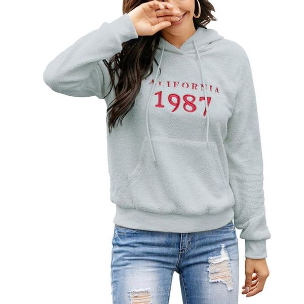 women letter embroidery long sleeve front pocket drawstring hoodies autumn winter sweatshirts women's &, Black
women letter embroidery long sleeve front pocket drawstring hoodies autumn winter sweatshirts women's &, Black