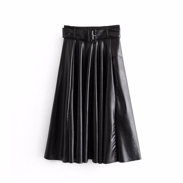 vintage a-line solid pu leather skirt high waist belt fashion skirts mid calf office pleated stylish faldas mujer moda 2021, Black
vintage a-line solid pu leather skirt high waist belt fashion skirts mid calf office pleated stylish faldas mujer moda 2021, Black