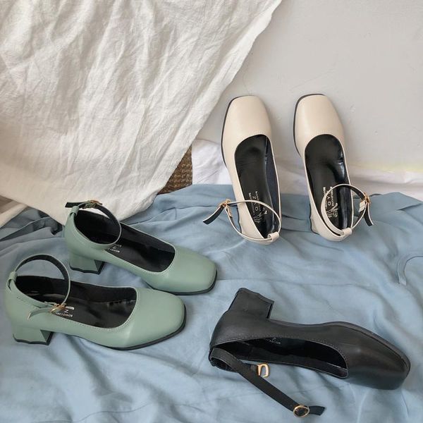 dress shoes the korean version of thick-heeled all-match single square toe fashion buckle mary jane retro small leather shoe, Black
dress shoes the korean version of thick-heeled all-match single square toe fashion buckle mary jane retro small leather shoe, Black