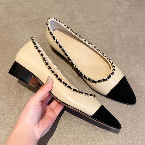 dress shoes lovirs boutique genuine leather women low heel pumps pointed toe chain decoration fashion elegant ladies, Black
dress shoes lovirs boutique genuine leather women low heel pumps pointed toe chain decoration fashion elegant ladies, Black