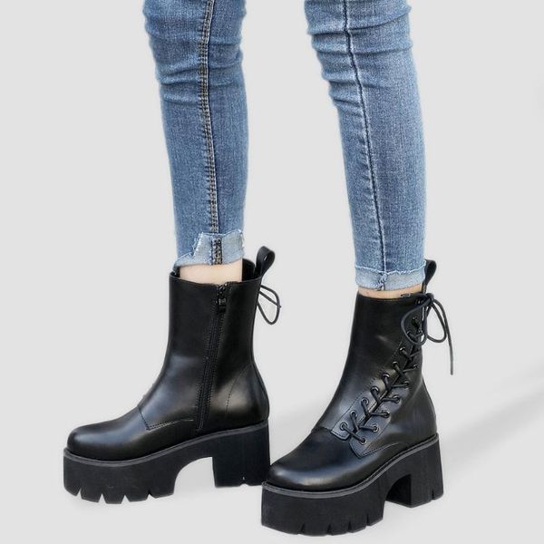 boots brand design great quality chic square heels skidproof platform cross-tied shoelaces motorcycles boot shoes women, Black
boots brand design great quality chic square heels skidproof platform cross-tied shoelaces motorcycles boot shoes women, Black