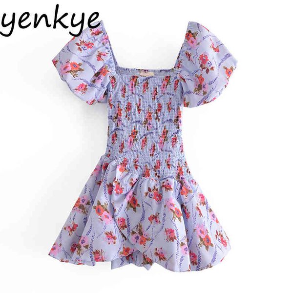 summer women sweet floral print cake princess dress square neck puff sleeve mini robe elegant ladies chic vestido 210430, Black;gray
summer women sweet floral print cake princess dress square neck puff sleeve mini robe elegant ladies chic vestido 210430, Black;gray
