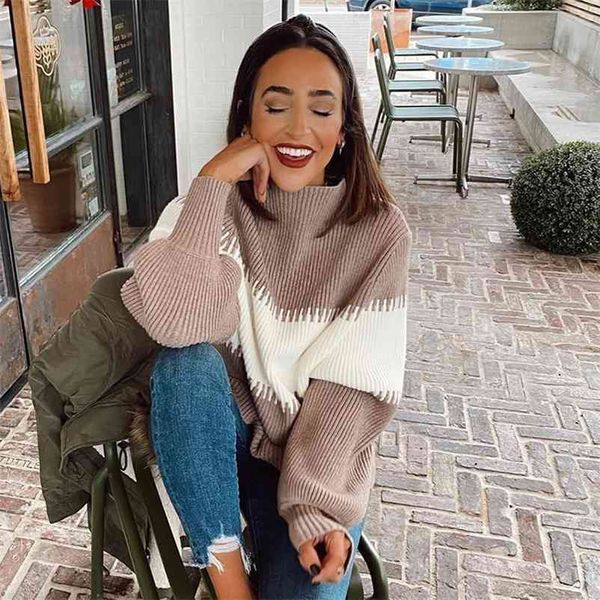 foridol autumn winter turtleneck knitted vintage sweater women casual lantern sleeve grey streetwear swaeter pullovers 210415, White;black
foridol autumn winter turtleneck knitted vintage sweater women casual lantern sleeve grey streetwear swaeter pullovers 210415, White;black
