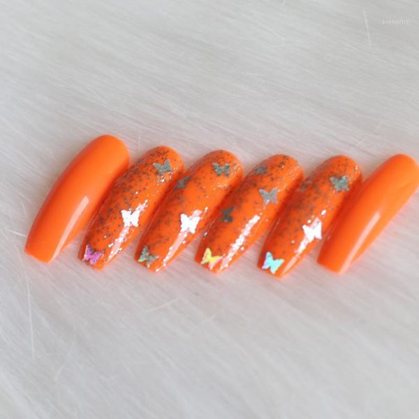 24pcs orange high-end salon ballet coffin diy crystal glitter handmade fake nails1, Red;gold
24pcs orange high-end salon ballet coffin diy crystal glitter handmade fake nails1, Red;gold