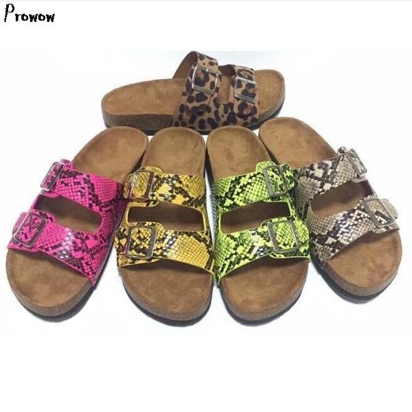 women leather pu sandals 2021 flip flop outdoor travel beach shoes snake pattern double buckle bright color slippers, Black
women leather pu sandals 2021 flip flop outdoor travel beach shoes snake pattern double buckle bright color slippers, Black