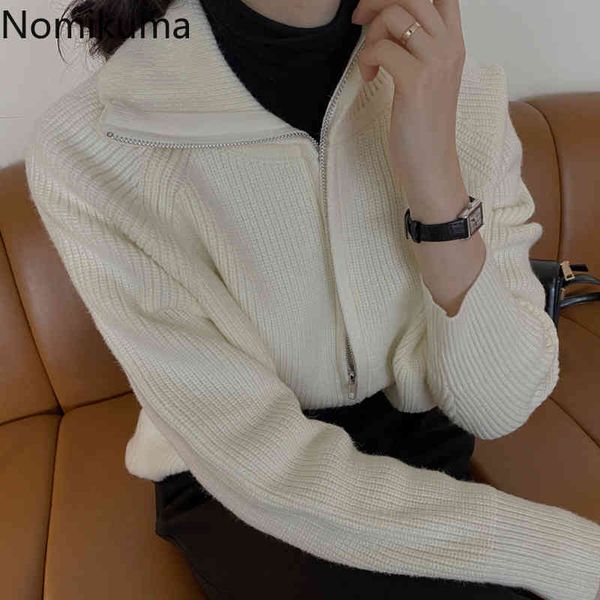 nomikuma causal zipper knitted cardigan jacket korean long sleeve turn-down collar knitwear outwear new sweater coat 6d655 210427, White
nomikuma causal zipper knitted cardigan jacket korean long sleeve turn-down collar knitwear outwear new sweater coat 6d655 210427, White