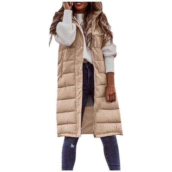 women's vests warm plus size solid color ladies hooded single breasted cotton women zipper waistcoat slim cardigan long overcoats, Black;white
women's vests warm plus size solid color ladies hooded single breasted cotton women zipper waistcoat slim cardigan long overcoats, Black;white