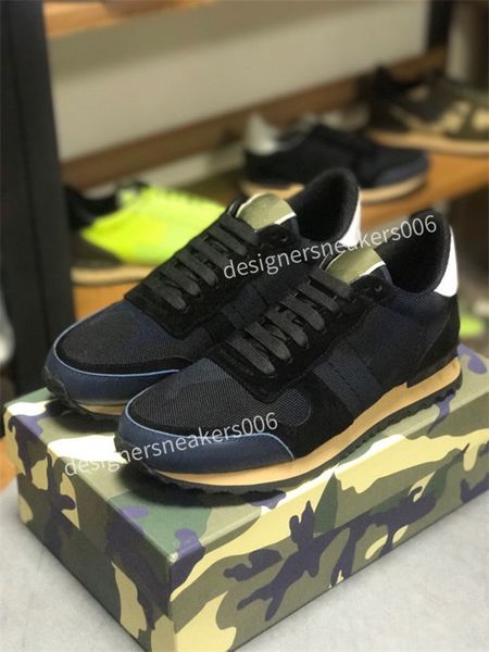 2022 women men camouflage sneaker shoes classical rivet studded flats mesh suede leather casual trainers, Black
2022 women men camouflage sneaker shoes classical rivet studded flats mesh suede leather casual trainers, Black