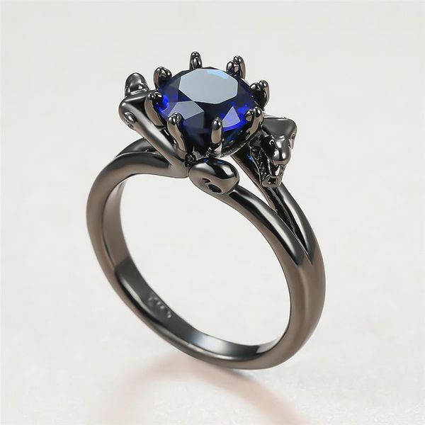 wedding rings punk male female blue crystal charm 14kt black gold for women men vintage round zircon engagement ring, Slivery;golden
wedding rings punk male female blue crystal charm 14kt black gold for women men vintage round zircon engagement ring, Slivery;golden