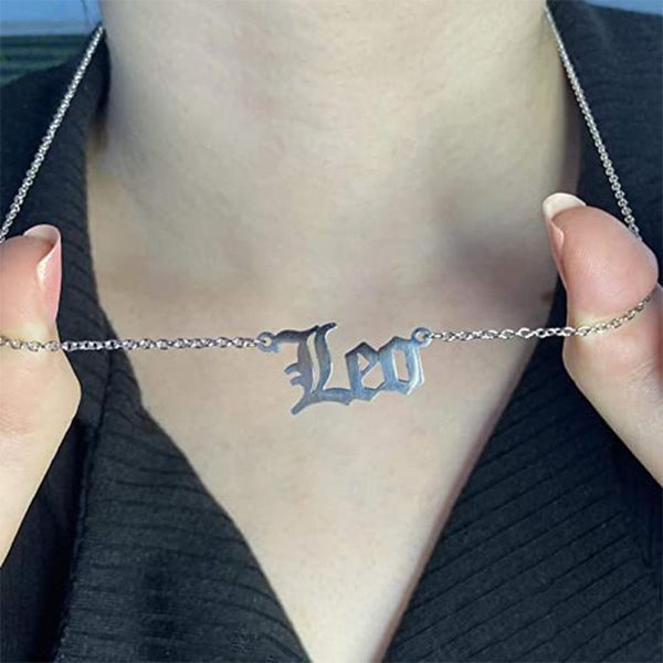 chains fashion creative twelve constellation necklace vintage english letter pendant clavicle chain jewelry gift, Silver
chains fashion creative twelve constellation necklace vintage english letter pendant clavicle chain jewelry gift, Silver