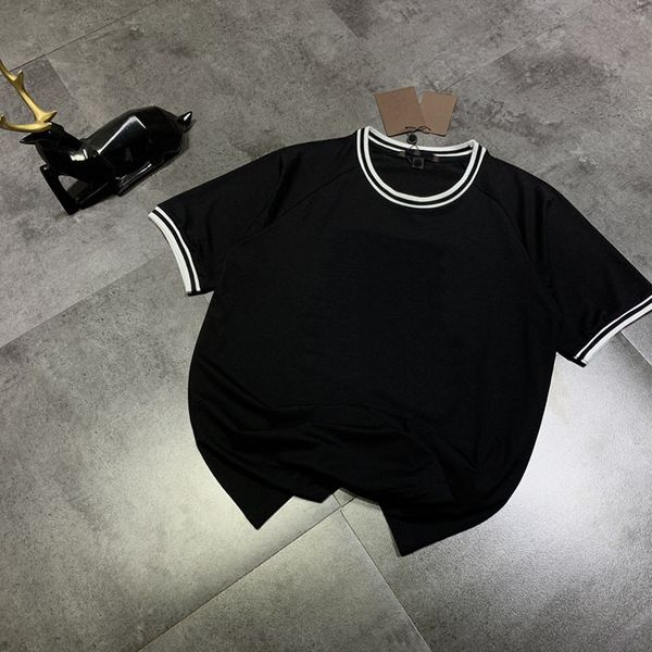 t shirt fashion recommends summer contrast screw neck letter embroidery casual round loose for men and women, White
t shirt fashion recommends summer contrast screw neck letter embroidery casual round loose for men and women, White