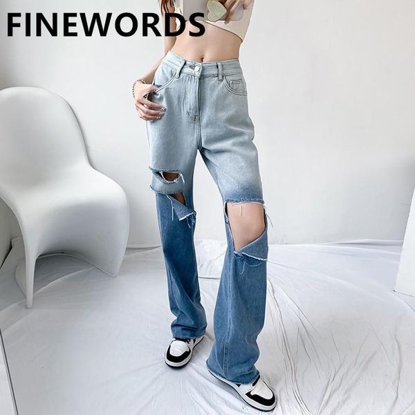 women's jeans fiords knee big hole ripped distressed blue gradient color punk straight korean casual streetwear vintage
women's jeans fiords knee big hole ripped distressed blue gradient color punk straight korean casual streetwear vintage