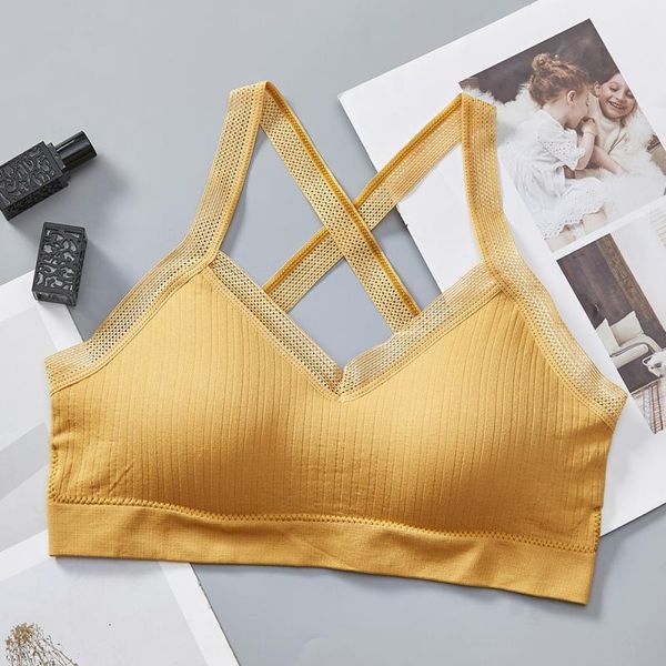 bras wire underwear hollow out shoulder strap cross backless sports bra solid color tube with padded, Red;black
bras wire underwear hollow out shoulder strap cross backless sports bra solid color tube with padded, Red;black