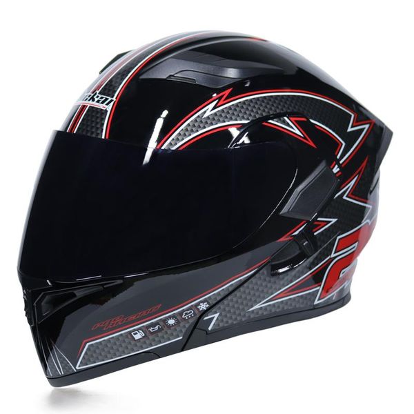 motorcycle helmets recién llegado casco de motocicleta doble escudo dot aprobado abatible hacia arriba moto para todos los niños