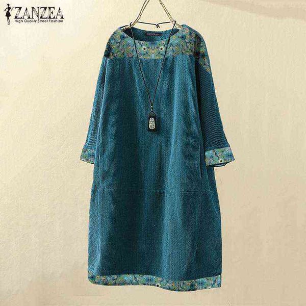 vintage autumn corduroy dress zanzea women floral printed long sleeve sundress casual loose long blusas knee-length vestido g1223, Black;gray
vintage autumn corduroy dress zanzea women floral printed long sleeve sundress casual loose long blusas knee-length vestido g1223, Black;gray
