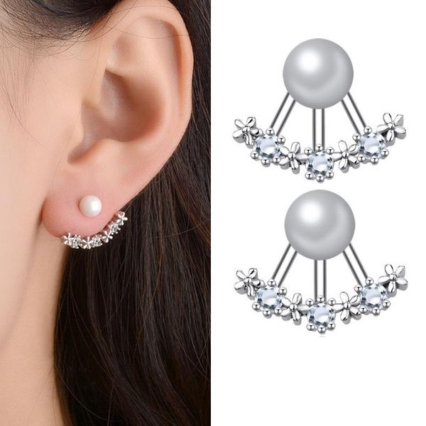 stud girl's cute back earrings pearls crystal zirconia flower charm piercing earring for women trendy wedding jewelry gifts, Golden;silver
stud girl's cute back earrings pearls crystal zirconia flower charm piercing earring for women trendy wedding jewelry gifts, Golden;silver