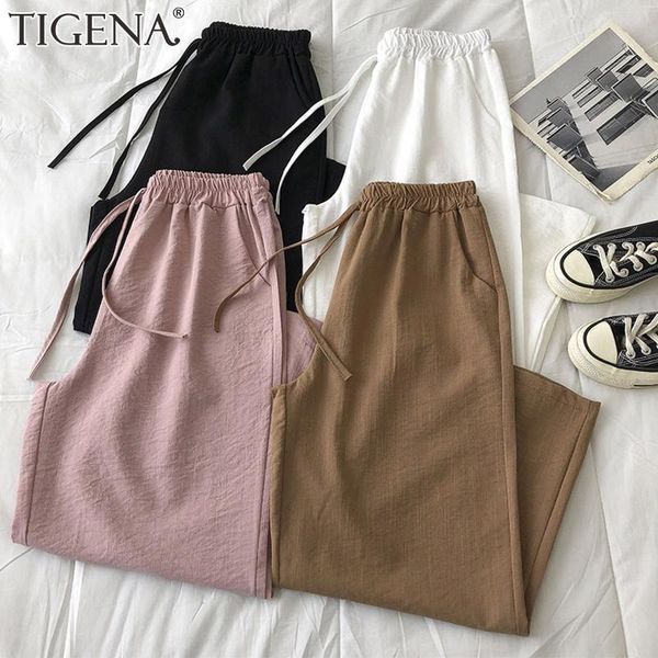 women's pants & capris tigena 2021 summer casual ankle length straight for women belt pocket high waist trousers korean all-match, Black;white
women's pants & capris tigena 2021 summer casual ankle length straight for women belt pocket high waist trousers korean all-match, Black;white
