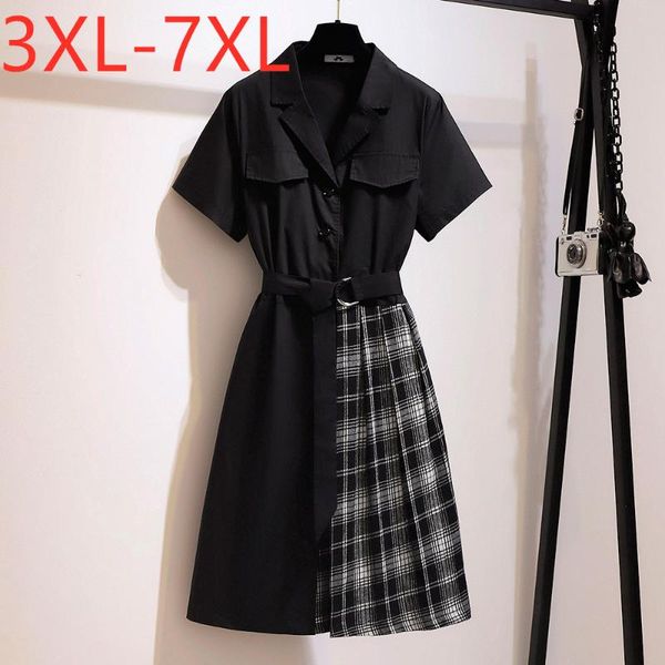 plus size dresses missfansiqi 3xl-7xl summer clothing 2021 shirt dress for women loose short sleeve black cotton plaid button
plus size dresses missfansiqi 3xl-7xl summer clothing 2021 shirt dress for women loose short sleeve black cotton plaid button