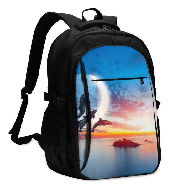 backpack bags school for boy girl teenager dolphin sea at sunset with super moon usb charge computer lapback pack
backpack bags school for boy girl teenager dolphin sea at sunset with super moon usb charge computer lapback pack