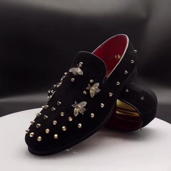 rivets faux suede slip on loafer men shoes 2021 new dress pu leather casual business shoes outdoors round toe classic office concise dh617, Black
rivets faux suede slip on loafer men shoes 2021 new dress pu leather casual business shoes outdoors round toe classic office concise dh617, Black